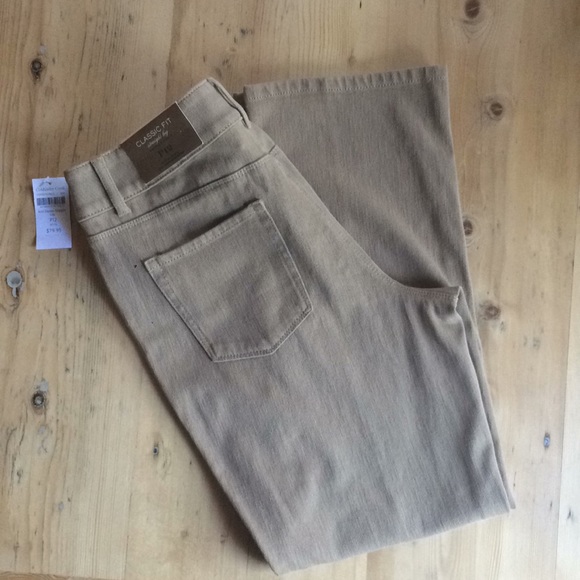Coldwater Creek Denim - 🌷Coldwater Creek P12 tan Knit Denim Straight Leg